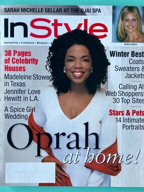 InStyle Magazine November 1998 Oprah Winfrey Christina Applegate Wrapper removed